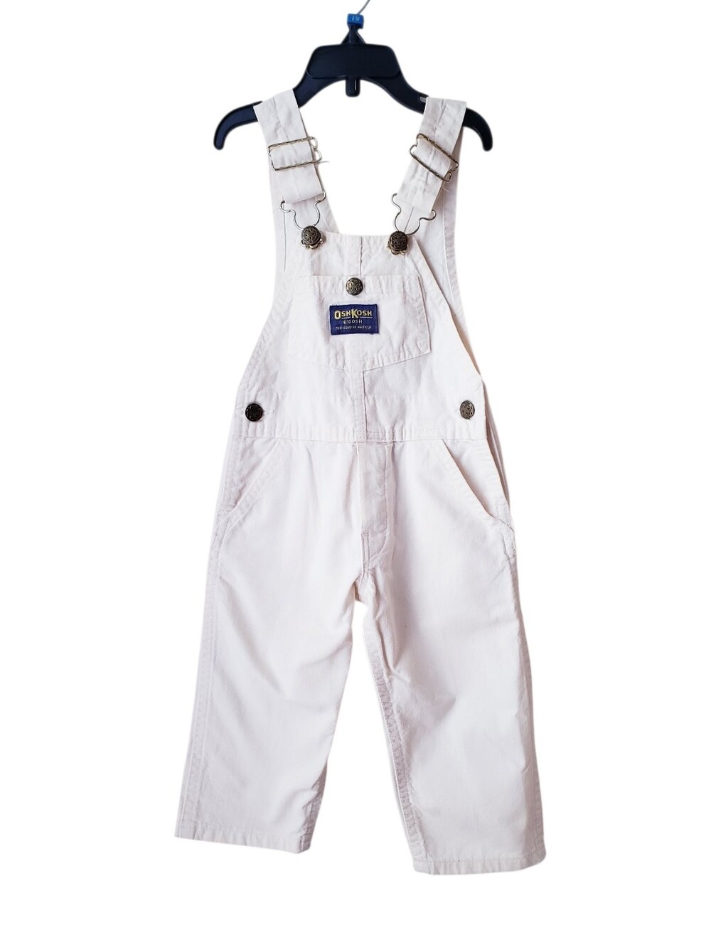 Vintage OshKosh BGosh Cream Cotton Overalls